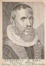 Dieu, Ludwig de, 1590 - 1642, , Leiden, Theologe, Orientalist., Portrait, KUPFERSTICH:, ohne Adresse, 17. Jahrh.