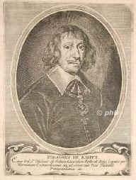 Knuyt, Johan de, 1587 - 1654, Middelburg, , Repraesentant der Edlen von Seeland, Gesandter z. Westfäl. Frieden in Münster 1645-48., Portrait, KUPFERSTICH:, [Merian exc.]