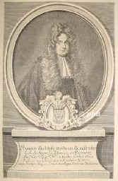 Brandlinsky, Johann Rudolph Walram, um 1700 - , , , Kaiserlicher Kammerherr, Assessor des Kammer– und Lehnsgerichts, Rat der königl. Kammer in Böhmen., Portrait, KUPFERSTICH:, Prandl pinx. –  Birckart sc., 1720