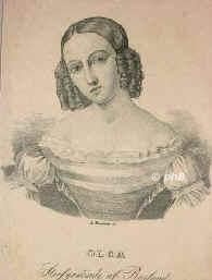 RUSSLAND: Olga Nicolajewna, Grofrstin von Ruland, 1846 spt. Knigin von Wrttemberg, 1822 - 1892, St. Petersburg, Friedrichshafen, Zweite Tochter von Zar Nikolaus I. (17961855) u. Charlotte von Preuen (17981860); vermhlt 1846 mit dem nachmal. Knig Karl I. von Wrttemberg (18231891); kinderlos. [> WRTTEMBERG:, Portrait, RADIERUNG:, A. Hansen sc.