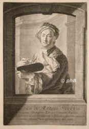 Marees, Georg de, 1667 - 1776, Stockholm, Mnchen, Schwedischer Portrtmaler, kurbayrischer Hofmaler., Portrait, SCHABKUNST:, Se ipse pinx.   J. Jac. Haid sc.