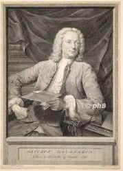 Houbraken, Jacobus, 1698 - 1780, Dordrecht, Amsterdam, Niederländischer Porträtkupferstecher., Portrait, KUPFERSTICH:, J. M. Quinkhard pinx. –  J. Houbraken sc. 1749.