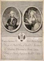 DEUTSCHES REICH, Hl.RM.: Franz II., rm.-deutscher Kaiser (ab 1806 als Franz I. Kaiser von sterreich), 1768 - 1835, Florenz, Wien, Regent 17921806, Dynastie LothringenHabsburg. ltester Sohn von Kaiser Leopold II. (17471792) u. Maria Luisa von Spanien (17451792), Tochter von Knig Karl III.; vermhlt 1) 1788 mit Elisabeth Wilhelmine von Wrttemberg (17671790); 2) 1790 mit Maria Theresia von BourbonBeide Sizilien (17721807), die Mutter aller seiner Kinder; 3) 1808 mit Maria Ludovica von sterreichEste (17871816); 4) 1816 mit Karoline Auguste von Bayern (17921873). Vater von Napoleons zweiter Gemahlin Marie Louise (17911847), von Kaiser Ferdinand I. (17931875) u. Erzherzog Franz Carl (18021878).  Nannte sich seit 1804 (als Reaktion auf die Kaiserkrnung Napoleons) 