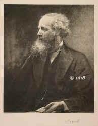 Maxwell, James Clerk, 1831 - 1879, Edinburgh, Cambridge, Englischer Physiker und Mathematiker. Begründer der elektrischen Lichttheorie., Portrait, PHOTO-HELIOGRAVUERE:, Dickinson pinx.