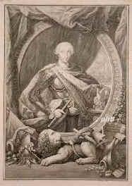 PARMA: Karl (Carlos) I., Herzog von Parma und Piacenza, 1716 - 1788, Madrid, Madrid, Regent 173135. Dynastie Bourbon. Sohn von Knig Philipp V. von Spanien (16831746) u. Elisabeth Farnese (16921766); vermhlt 1738 mit der Prinzessin Maria Amalia von Sachsen (17241760), Tochter von Kurfrst Friedrich August II. (August III. von Polen).  Knig von Neapel u. Sizilien als Karl IV. 173359, Knig von Spanien als Karl III. 175988.  Unter ihm begannen 1736, zum erstenmal in grerem Mastab, Ausgrabungen in Herculanaeum, 1748 in Pompeji u. 1749 in Stabi. [ > NEAPEL u. SIZILIEN: Karl IV. > SPANIEN: Karl III., Portrait, KUPFERSTICH:, Cam. Paderni, Rom, del.   Phil. Morghen sc.