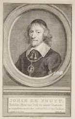Knuyt, Johan de, 1587 - 1654, Middelburg, , Repraesentant der Edlen von Seeland, Gesandter z. Westfäl. Frieden in Münster 1645-48., Portrait, , 