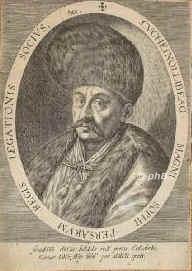 Cuchein Ali Beg, um 1600 - , , , Persischer Gesandter am Wiener Kaiserhof., Portrait, KUPFERSTICH:, [Dominicus Custos sc.]