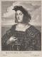 Raffael Santi, 1483 - 1520, Portrait, KUPFERSTICH:, Titian pinx. –  De Larmessin sc.